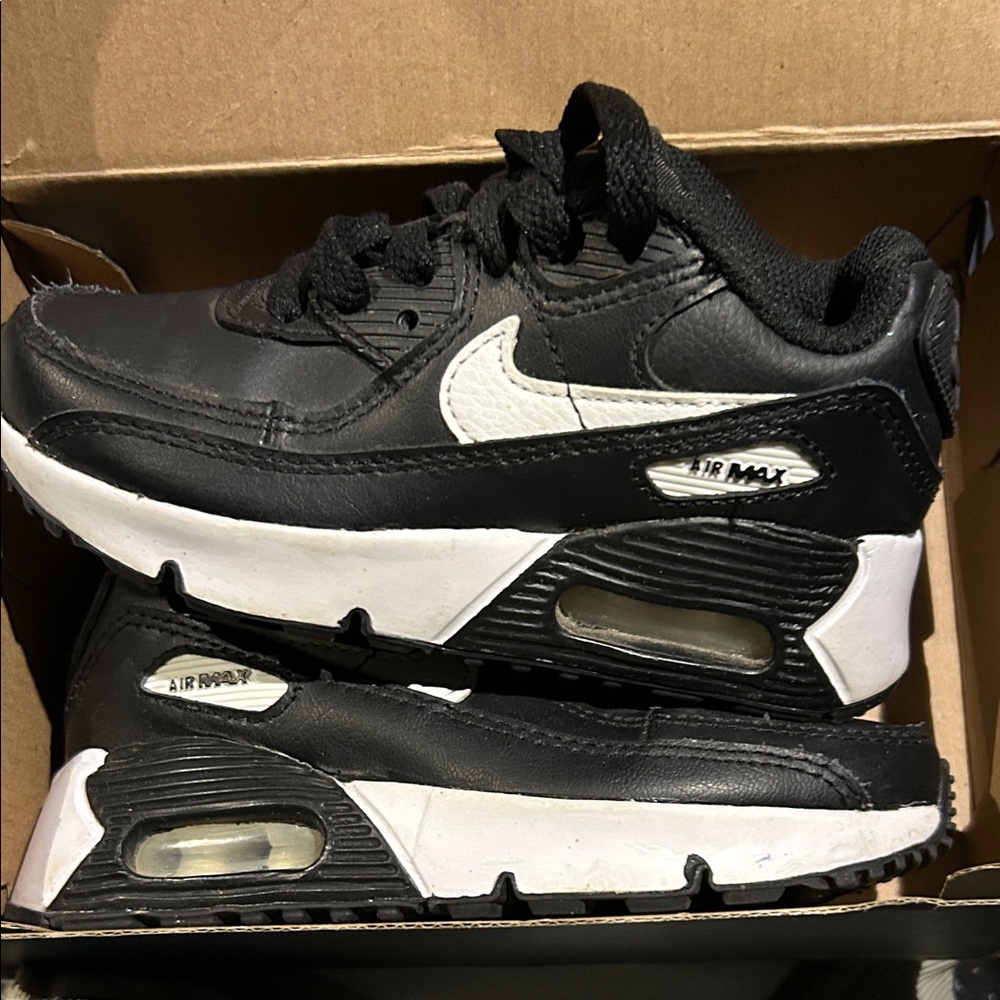Nike Kids Black and White Air Max Sneakers